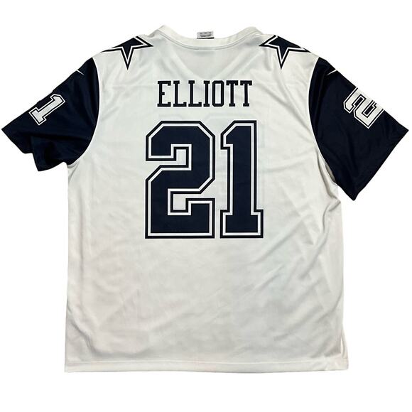 Nike Ezekiel Elliott Jersey Dallas Cowboys Team Apparel NFLPA Dri Fit Men's 2XL - Picture 2 of 6